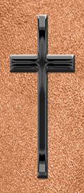 Black Single Cross Shimmer Copper